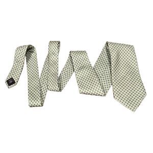 JOS A. BANK MEN'S TIE Green GEOMETRIC WIDTH: 3.50" LENGTH: 59" 100% Silk